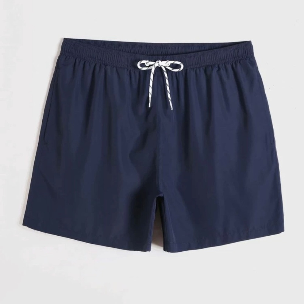 Navy swim trunks
